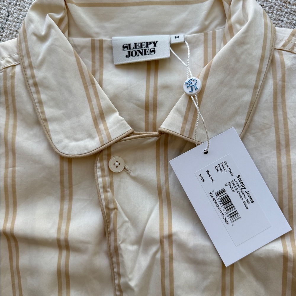 Sleepy Jones Cream Tan Casual Button Down Shirt